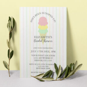 Scooped Up Ice Cream Bridal Shower Invitation