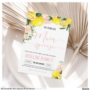 She Found Her Main Squeeze Bridal Shower Invitation