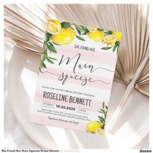 She Found Her Main Squeeze Bridal Shower Invitation