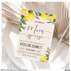 She Found Her Main Squeeze Bridal Shower Invitation