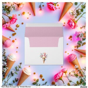 She's Been Scooped Up Bridal Shower Envelope