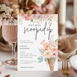 She's Been Scooped Up Bridal Shower Invitation