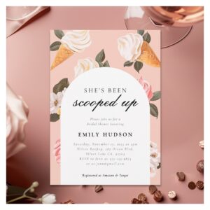 She's Been Scooped Up Bridal Shower Invitation