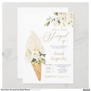 She's Been Scooped Up Bridal Shower Invitation