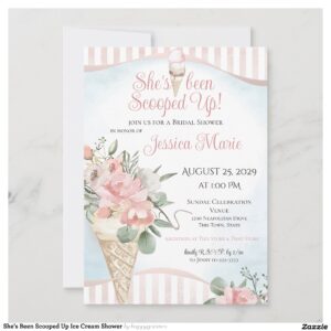 She's Been Scooped Up Ice Cream Shower Invitation