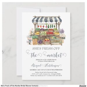 She's Fresh off the Market Bridal Shower Invitatio Invitation