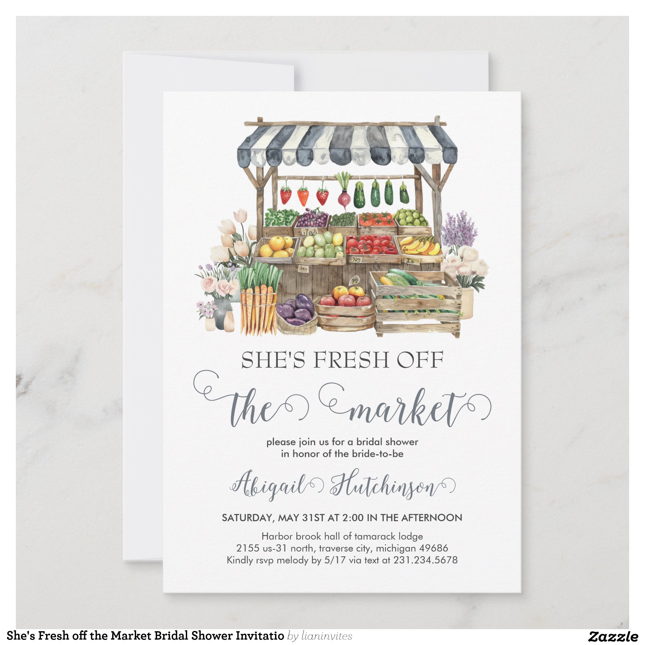 She's Fresh off the Market Bridal Shower Invitatio Invitation