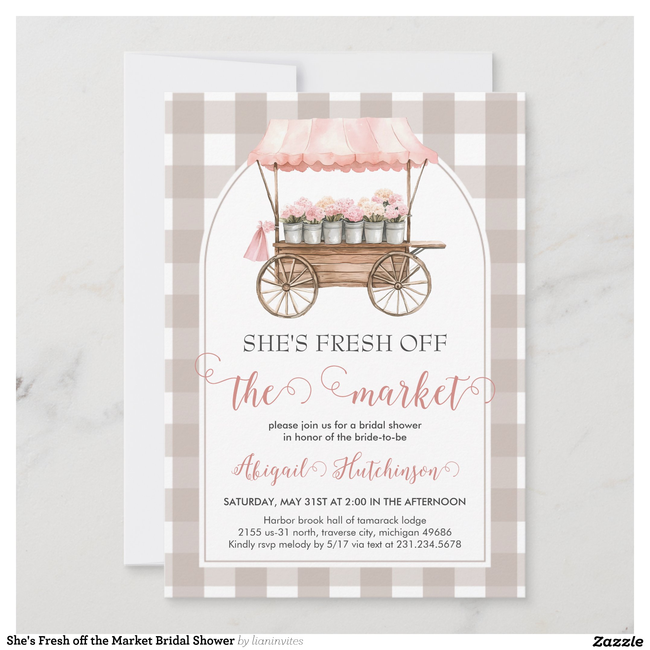 She's Fresh off the Market Bridal Shower Invitation