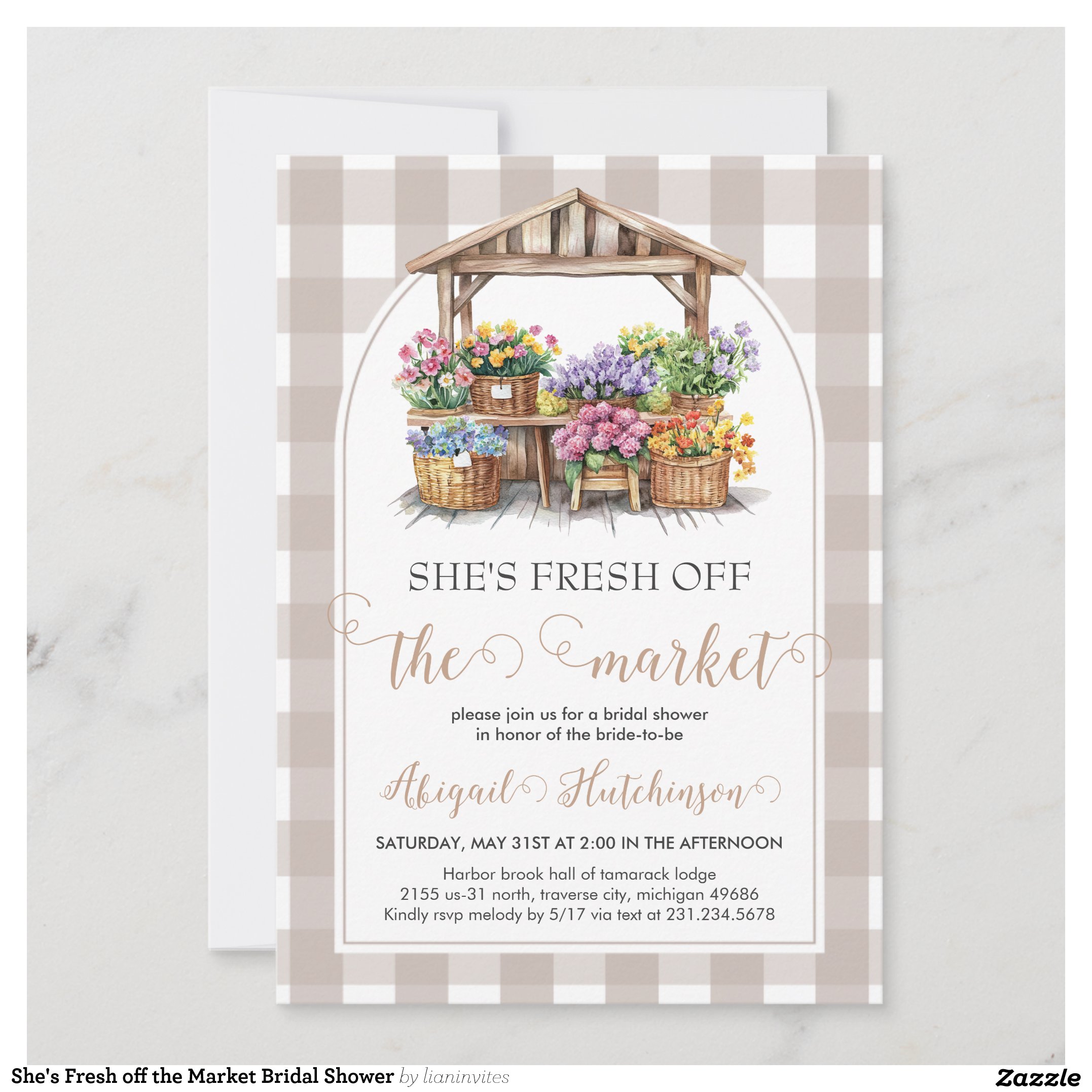 She's Fresh off the Market Bridal Shower Invitation