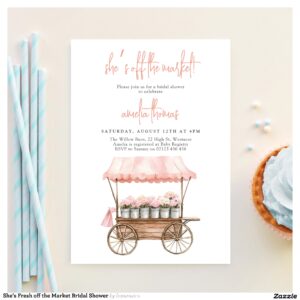 She's Fresh off the Market Bridal Shower Invitation