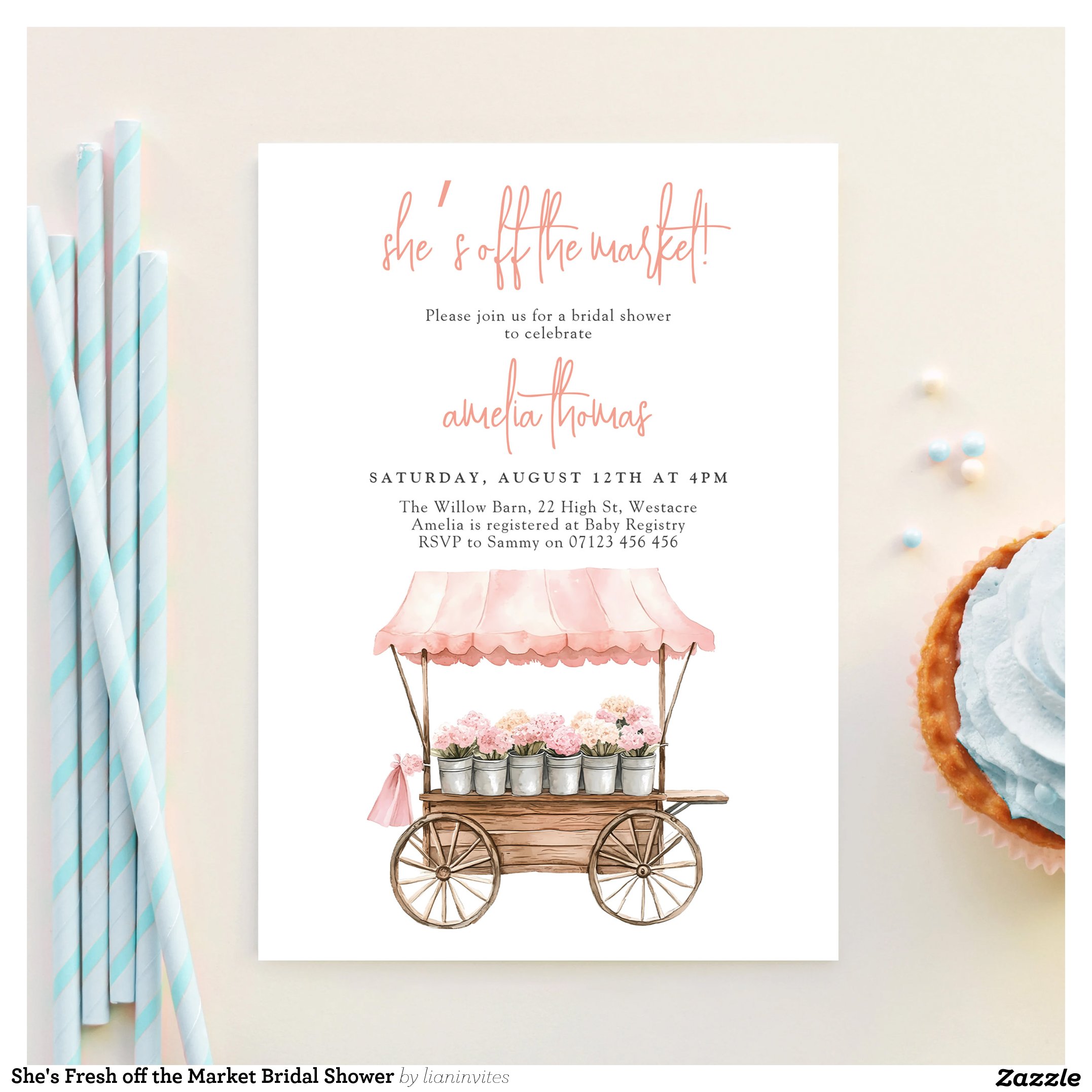 She's Fresh off the Market Bridal Shower Invitation