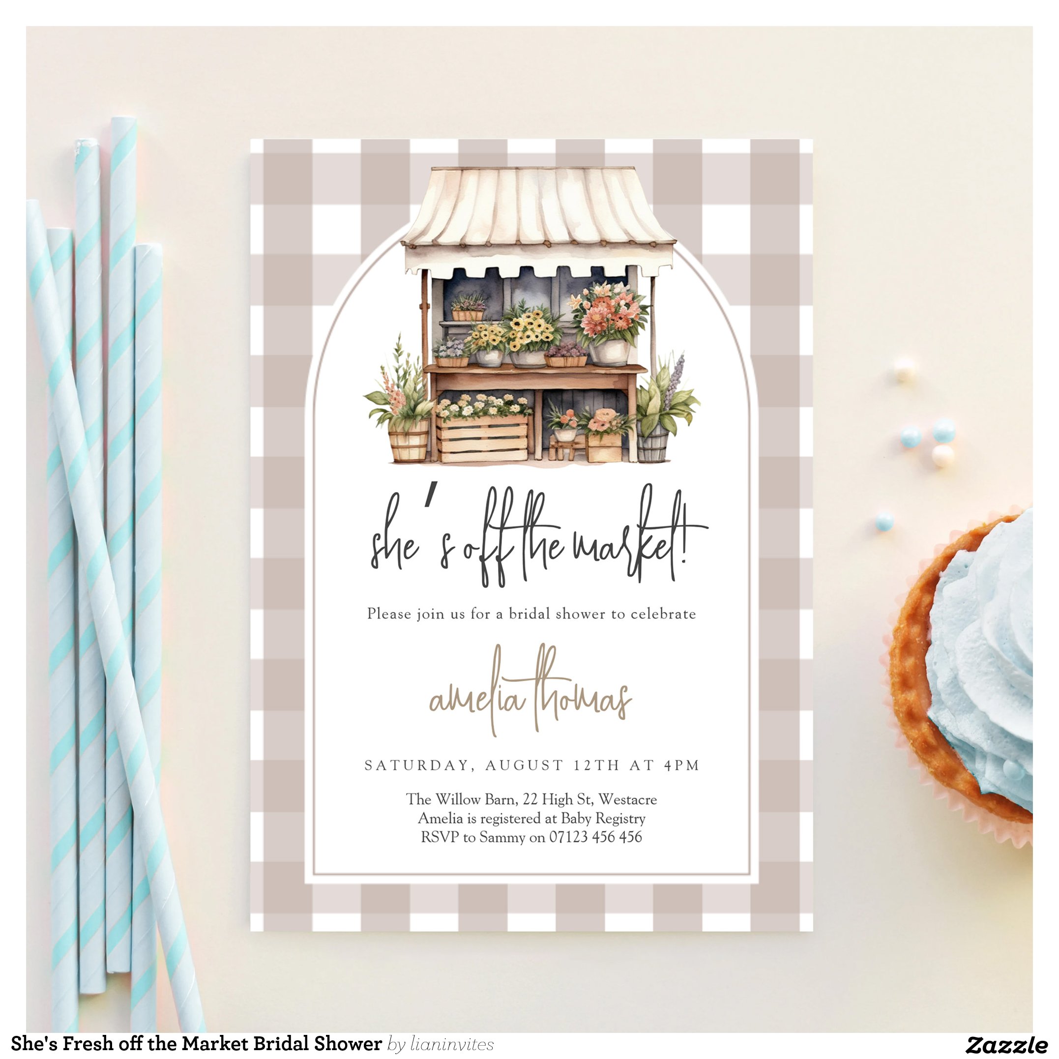 She's Fresh off the Market Bridal Shower Invitation