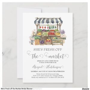 She's Fresh off the Market Bridal Shower Invitation