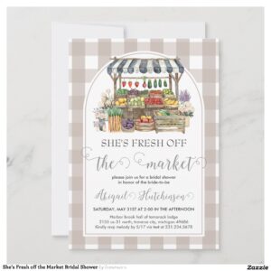 She's Fresh off the Market Bridal Shower Invitation