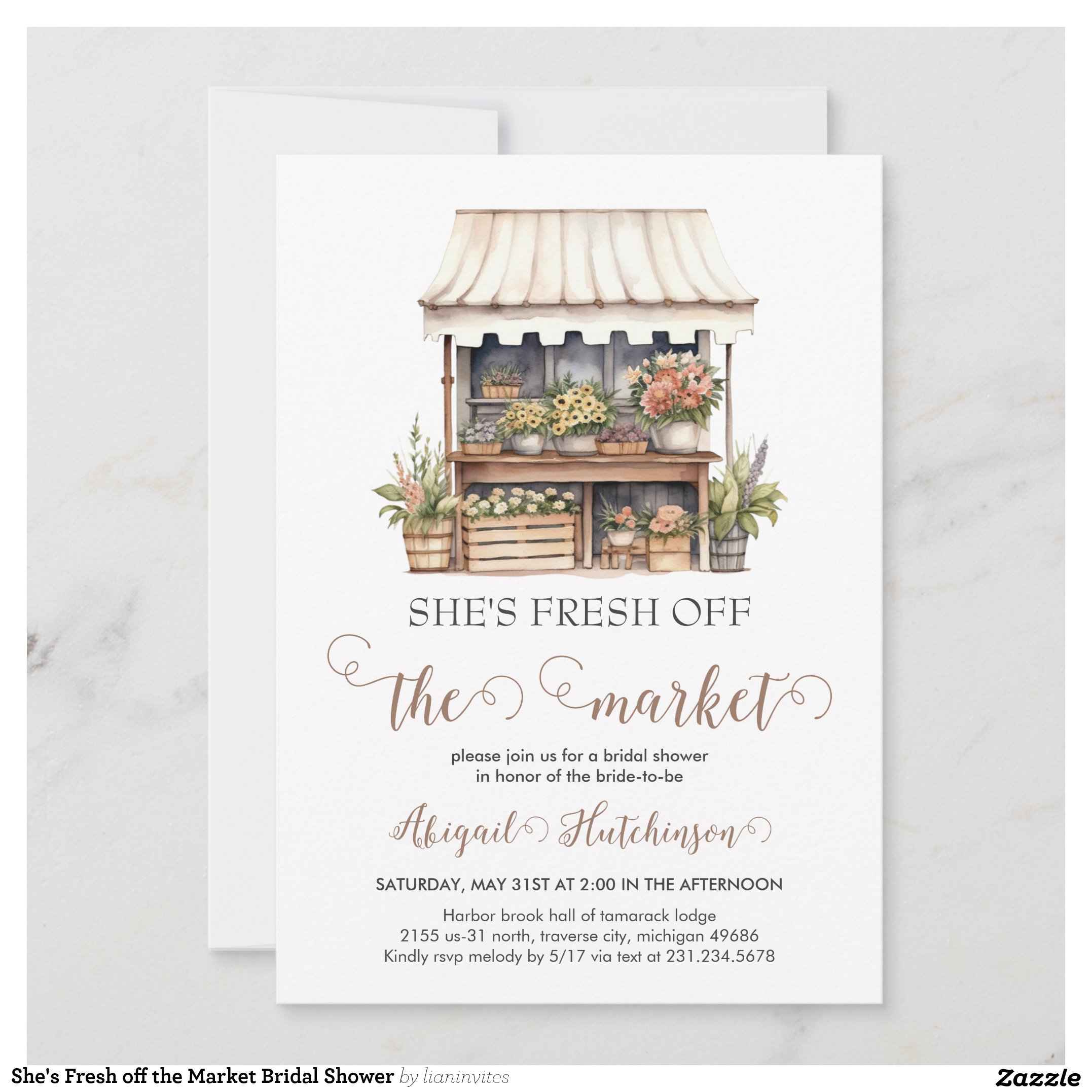 She's Fresh off the Market Bridal Shower Invitation