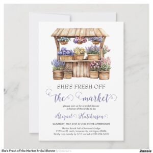 She's Fresh off the Market Bridal Shower Invitation