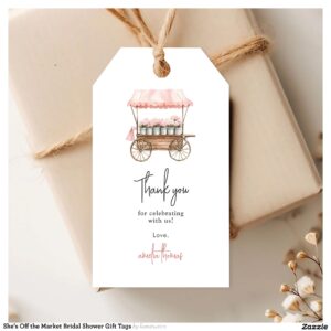 She's Off the Market Bridal Shower Gift Tags