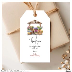 She's Off the Market Bridal Shower Gift Tags