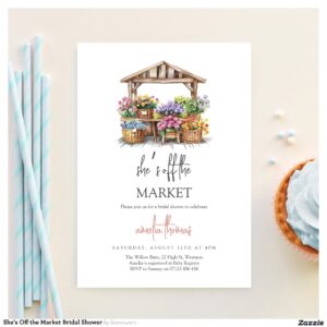She's Off the Market Bridal Shower Invitation