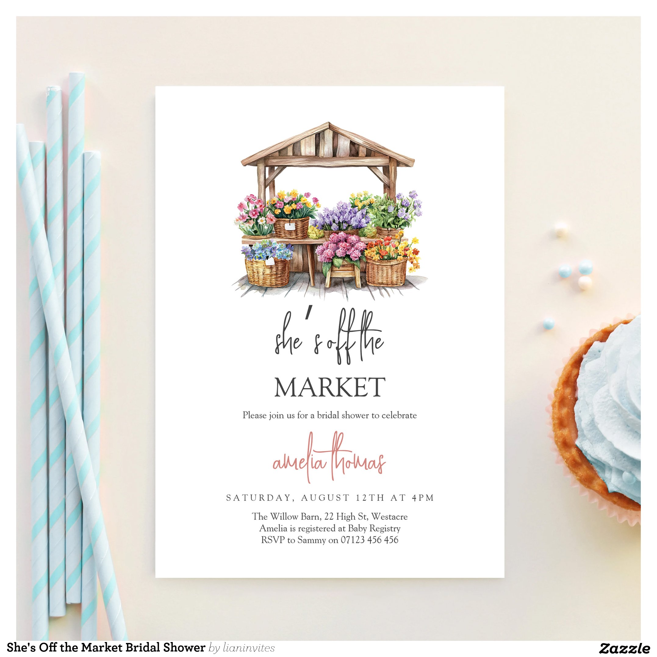 She's Off the Market Bridal Shower Invitation