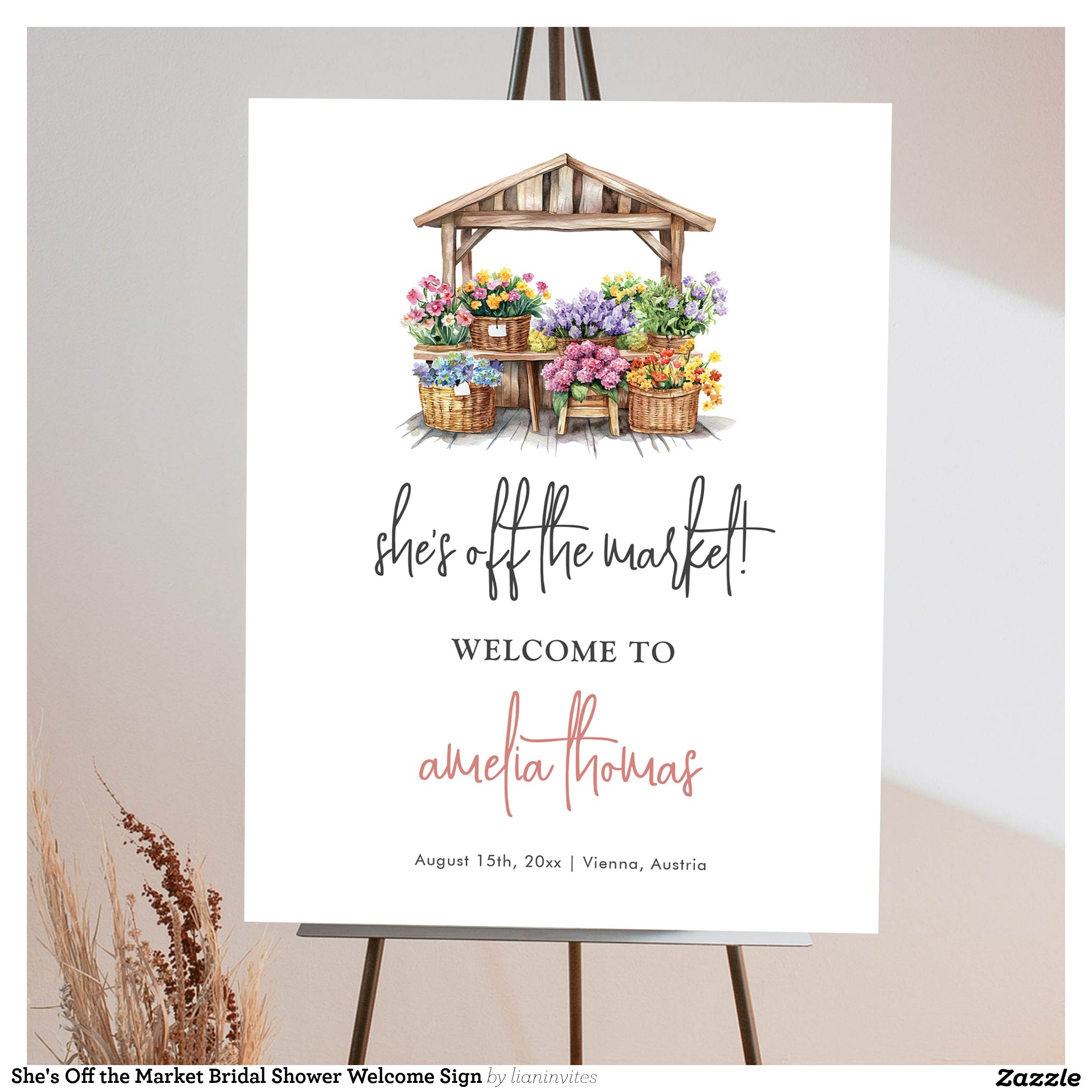 She's Off the Market Bridal Shower Welcome Sign
