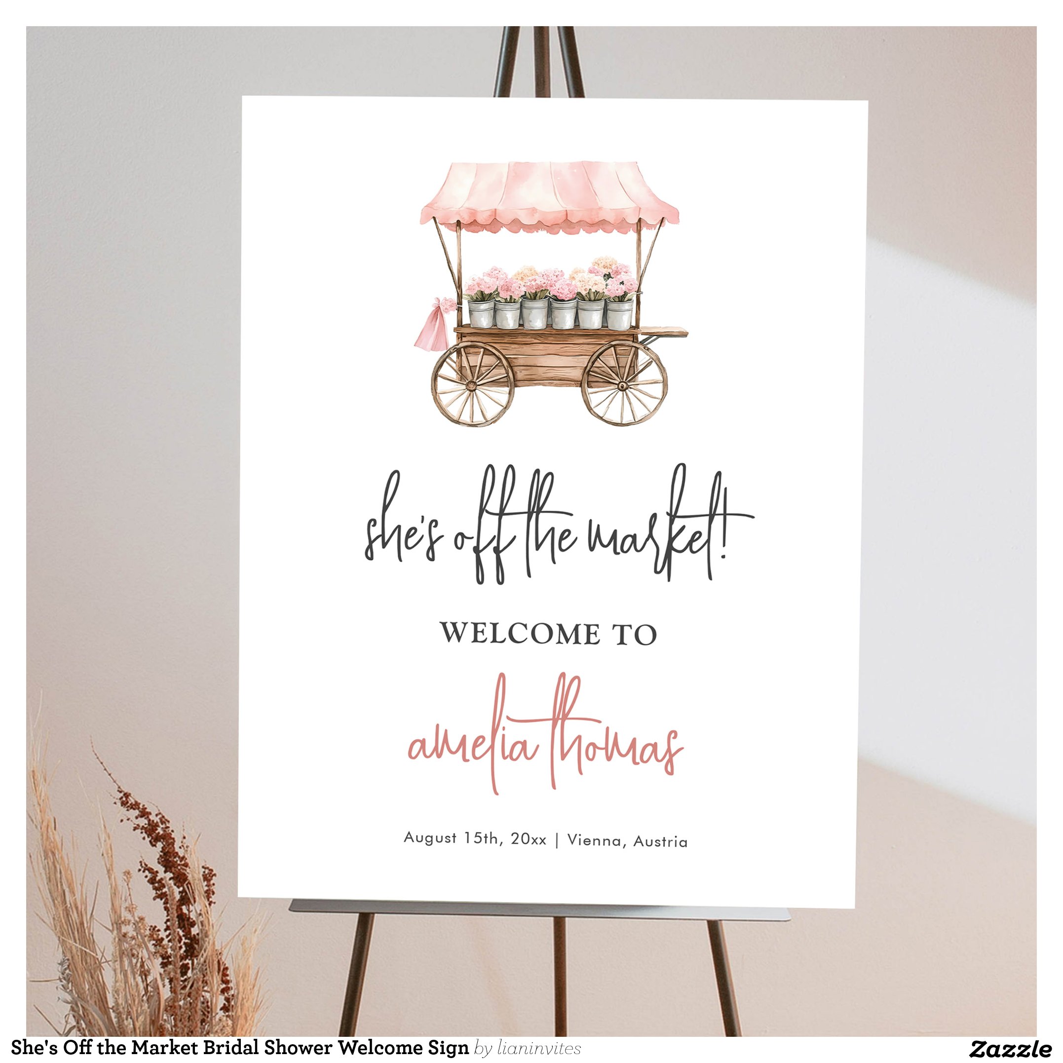 She's Off the Market Bridal Shower Welcome Sign