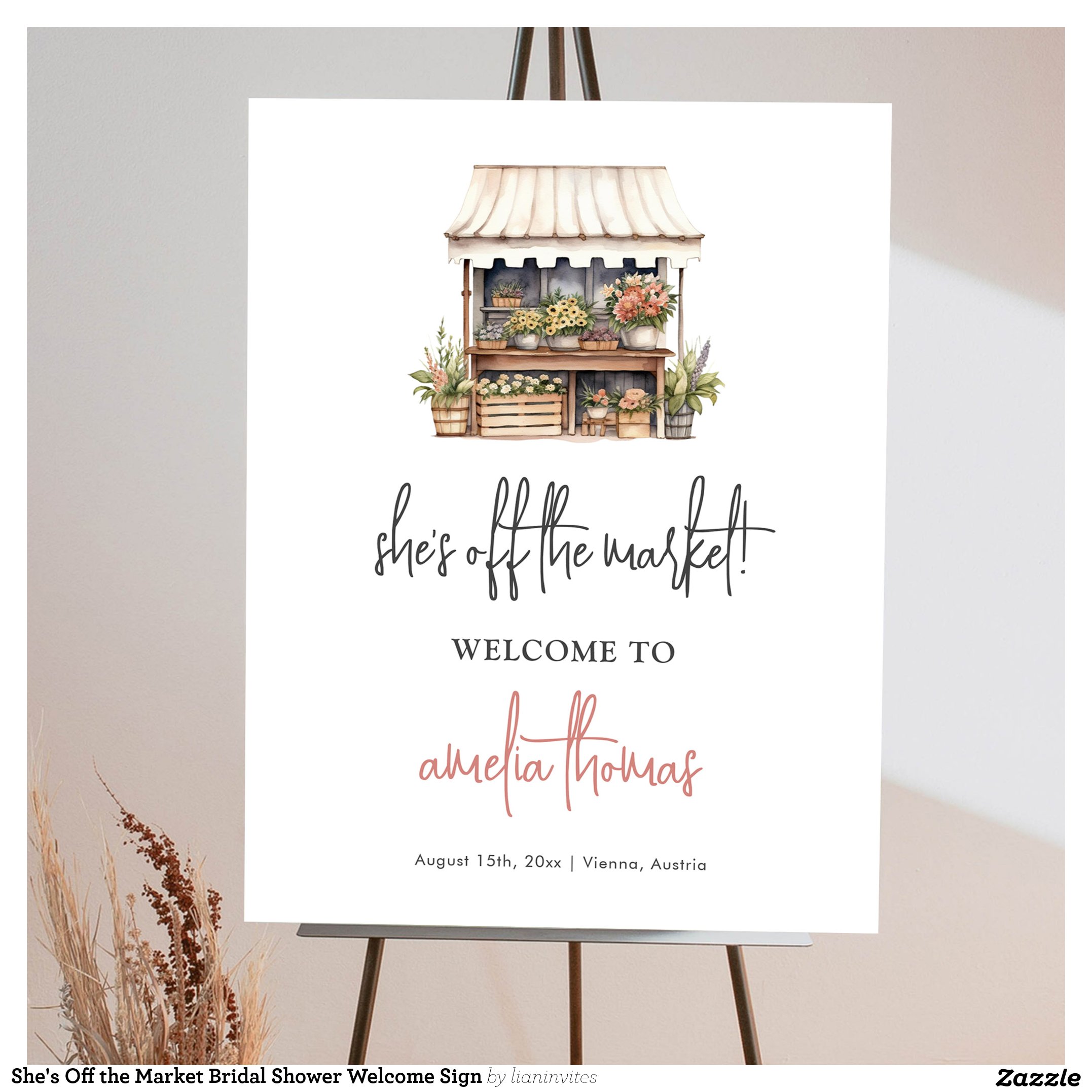 She's Off the Market Bridal Shower Welcome Sign