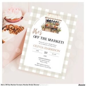 She's Off the Market Farmers Market Bridal Shower Invitation