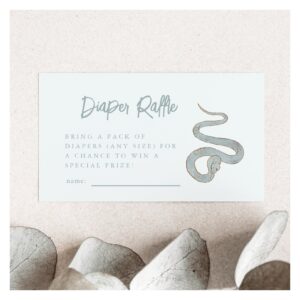 Snake Diaper Raffle Ticket Enclosure Card