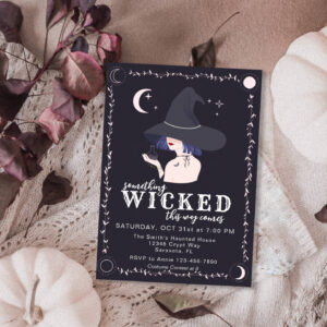 Something Wicked Witch Halloween Party Invitation