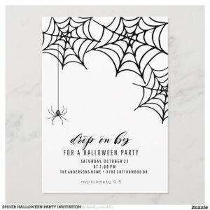 SPIDER HALLOWEEN PARTY INVITATION