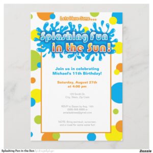 Splashing Fun in the Sun Invitation