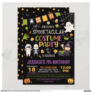 Spooktacular Costume Party Halloween Birthday Invitation