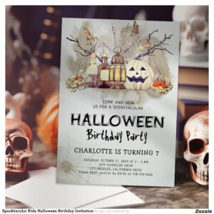 Spooktacular Kids Halloween Birthday Invitation