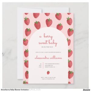 Strawberry Baby Shower Invitation