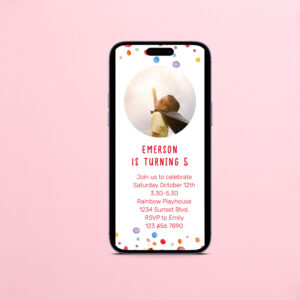 Sweet Sprinkle Kids Birthday Party Photo Invitation