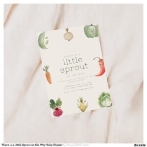 There is a Little Sprout on the Way Baby Shower Invitation
