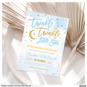Twinkle Twinkle Little Star Baby Shower Invitation