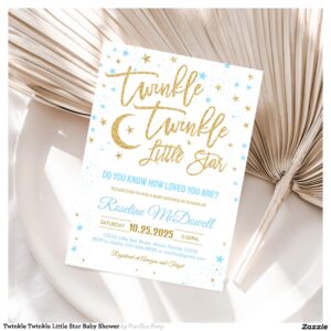 Twinkle Twinkle Little Star Baby Shower Invitation