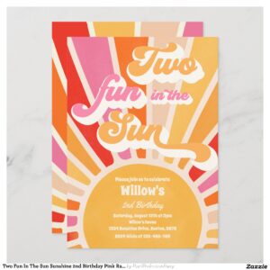 two_fun_in_the_sun_sunshine_2nd_birthday_pink_rays_invitation-r1868116d83ba42368267491b452eb463_tcv4j_2154 Two Fun In The Sun Sunshine 2nd Birthday Pink Rays Invitation