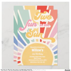 two_fun_in_the_sun_sunshine_2nd_birthday_pink_rays_invitation-rda5915219f284ee699fcec688488e8ed_tcv4j_2154 Two Fun In The Sun Sunshine 2nd Birthday Pink Rays Invitation