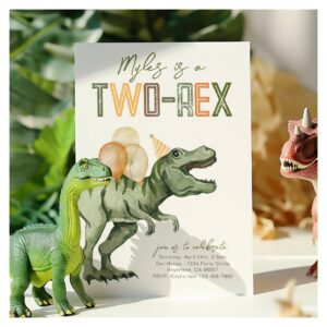 two_rex_dinosaur_birthday_invitation-r_wccsq0_2154 Two-Rex Dinosaur Birthday Invitation