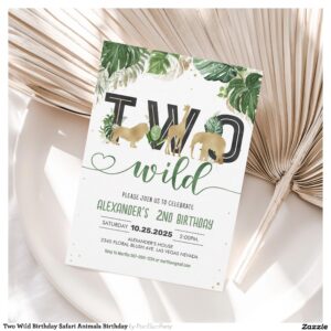two_wild_birthday_safari_animals_birthday_invitation-r_zi6pdp_2154 Two Wild Birthday Safari Animals Birthday Invitation