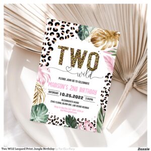 two_wild_leopard_print_jungle_birthday_invitation-r_zikocb_2154 Two Wild Leopard Print Jungle Birthday Invitation