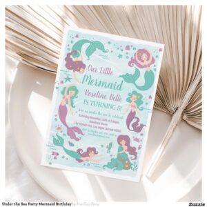 Under the Sea Party Mermaid Birthday Invitation
