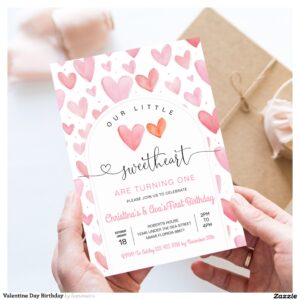 Valentine Day Birthday Invitation