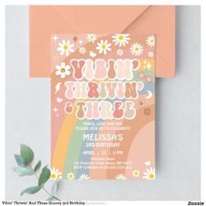 vibin_thrivin_and_three_groovy_3rd_birthday_invitation-r_ze8vlu_2154 Vibin' Thrivin' And Three Groovy 3rd Birthday Invitation