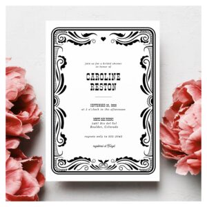 vintage_chic_western_cowgirl_country_bridal_shower_invitation-r_vsfve9_2154 Vintage Chic Western Cowgirl Country Bridal Shower Invitation