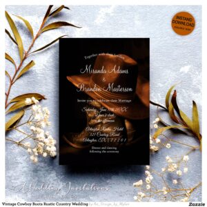 vintage_cowboy_boots_rustic_country_wedding_invitation-r_vgp0sq_2154 Vintage Cowboy Boots Rustic Country Wedding Invitation