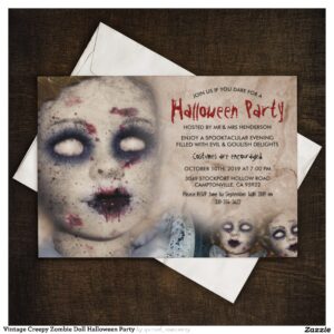 vintage_creepy_zombie_doll_halloween_party_invitation-r_vs7t3t_2154 Vintage Creepy Zombie Doll Halloween Party Invitation